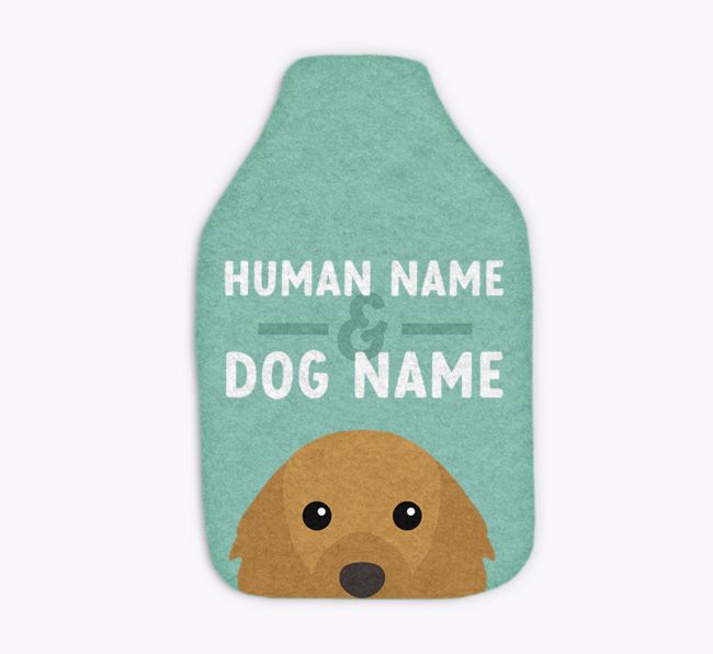 Human and Dog Names: Personalized {breedFullName} Hot Water Bottle